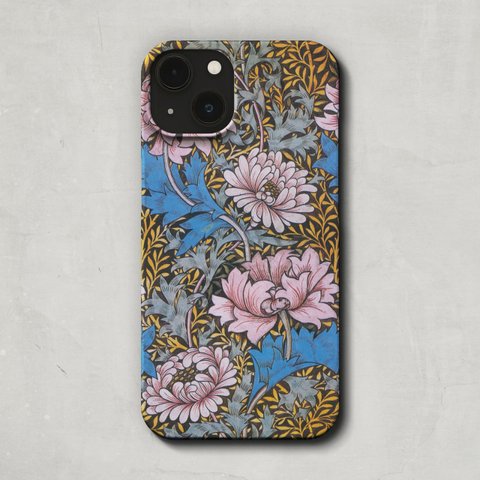 スマホケース / ウィリアム・モリス「菊 (1886)」 iPhone 全機種対応 iPhone14 Pro SE ウィリアム モリス きく 菊 キク 花 柄 北欧 レトロ 個性的