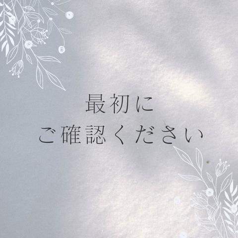 初めにご確認よろしくお願いします