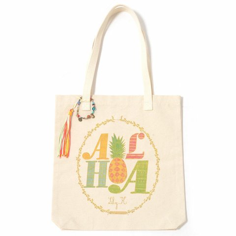 Shoulder Tote Bag "ALOHA" アクセサリー付き