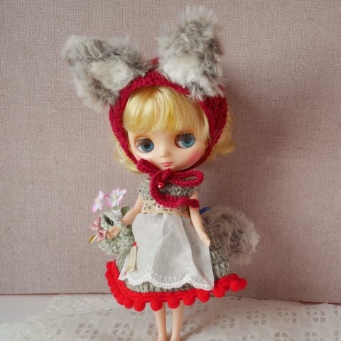 ミディブライス [オオカミ赤ずきん６点セット] アウトフィット Blythe outfit　よしえ屋MB-294