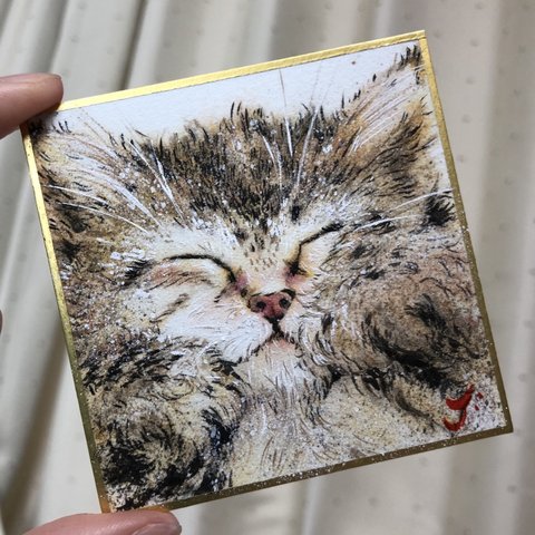 水彩画原画　猫