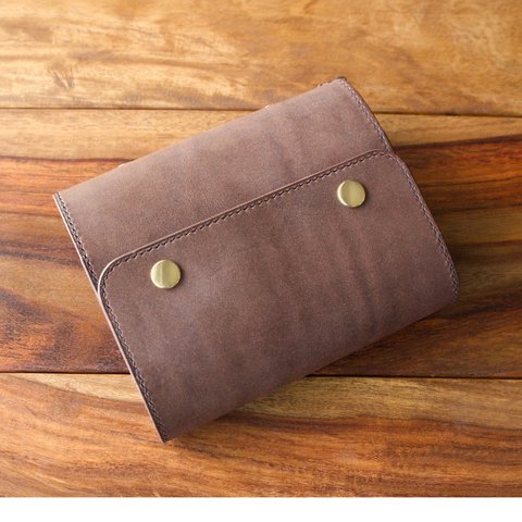 【C様オーダー品】レザー　システム手帳　ミニ6　Brown【Flap】