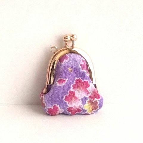 ちりめん♪小さいがま口：ちっちゃいがま口：かわいいがまぐち：小さい財布：littlie purse