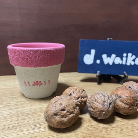 リメイク鉢　2号　ももたろうの鉢　リメ鉢　waikaのリメ鉢