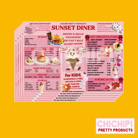 【ペーパー】SUNSET DINER MENU