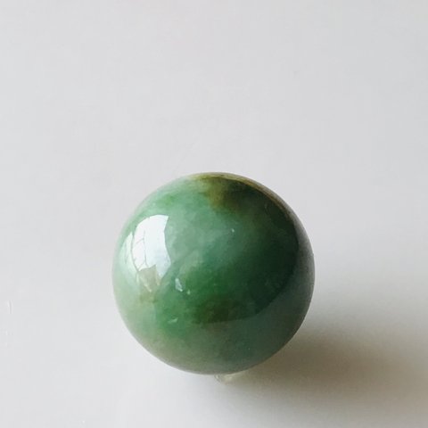 [MT100-001］ ジェイド　JADE ヒスイ　本翡翠　ネックレス　ブレスレット　天然石　一点物　ミャンマー産　丸玉　16mm グリーン