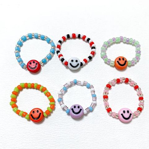 【Colorful】Smile Rings 3個セット 組み合わせ自由☺︎
