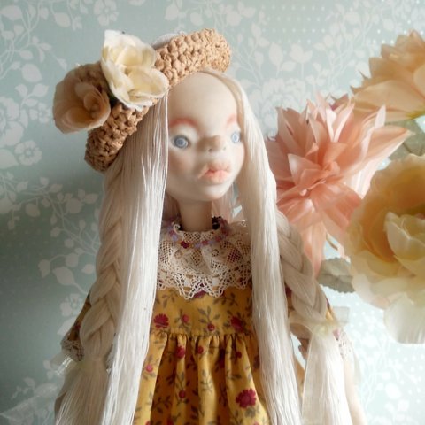 アンティーク少女　handmade doll  No.051