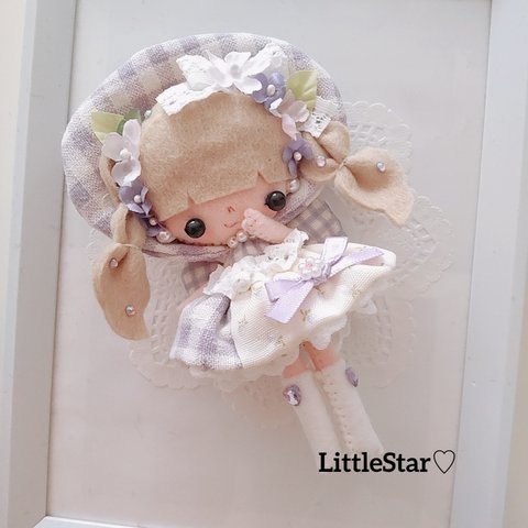 ボンネットDoll🎀ドールチャーム♡ドール♡フェルト♡