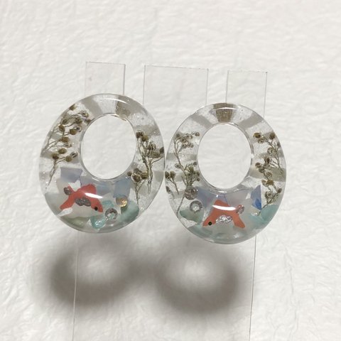 金魚の水槽シェルピアス