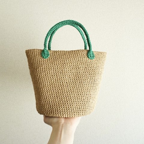 笹和紙 | round shape bag_green