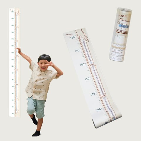 せくらべポスター 日本製  クラシック「0系」しんかんせんの身長計 壁で身長 測定可能  入園 入学 プレゼントに プラスチック素材 破れにくく書込める 耐水 ウォールポスター ケース付き