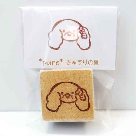 【消しゴムはんこ】犬（トイプードル ）