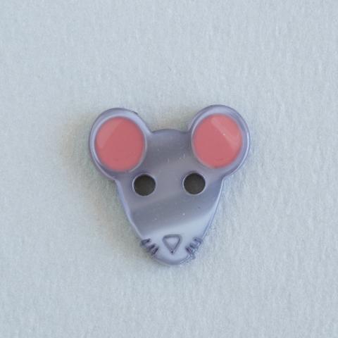 (2個)  ネズミのボタン　フランス製 ＊ ねずみ
