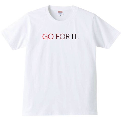 【送料無料】【新品】GO FOR IT Tシャツ 白 メンズ サイズ プレゼント