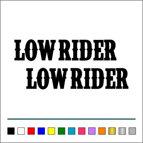 [ 特大サイズ ] アメ車 ローライダー【 lowrider 002 】ステッカー お得2枚セット  USDM JDM stance【カラー選択可】 送料無料♪