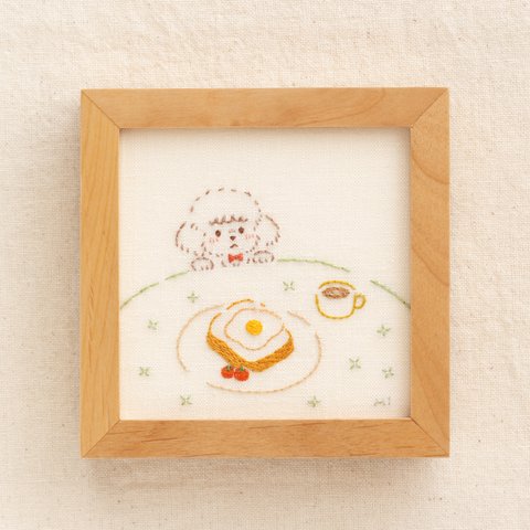 刺繍原画『おはよう』