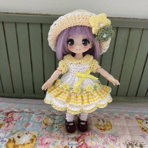 オビツ11サイズ服ワンピース帽子セット