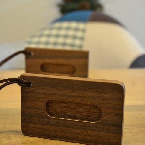 木製パスケース ウォールナット 送料無料