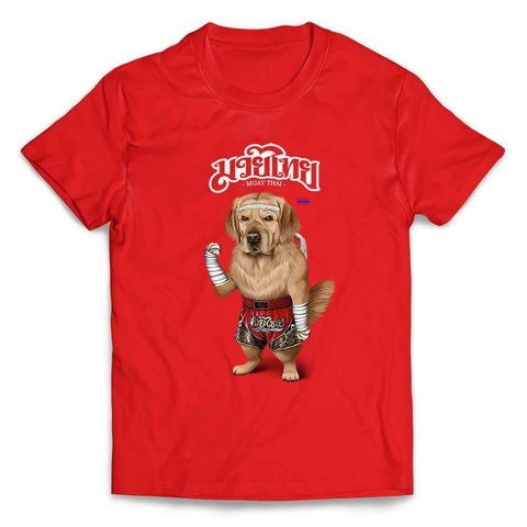 半袖Tシャツ ゴールデンレトリバー 犬 いぬ ムエタイ キックボクシング スポーツ by FOX REPUBLIC