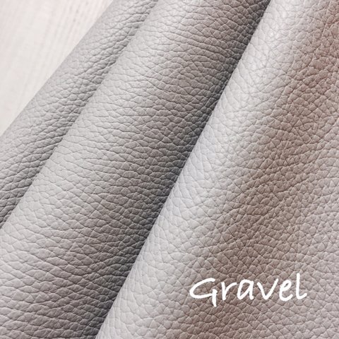 36cm×20cmカルトナージュ製作に最適　高品質イタリア製レザーgravel(やや薄めグレイ）