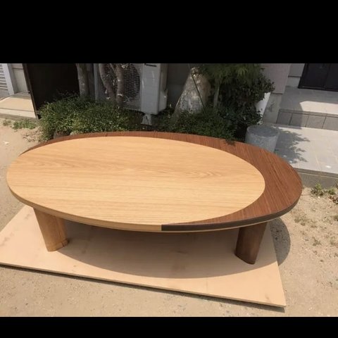 楕円こたつテーブル120日本製・ヒーター付き