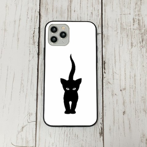 スマホケース1 期間限定 iphone 強化ガラス おしゃれ 北欧 猫シルエット2　アンティーク　運気　かわいい　絵画 iface