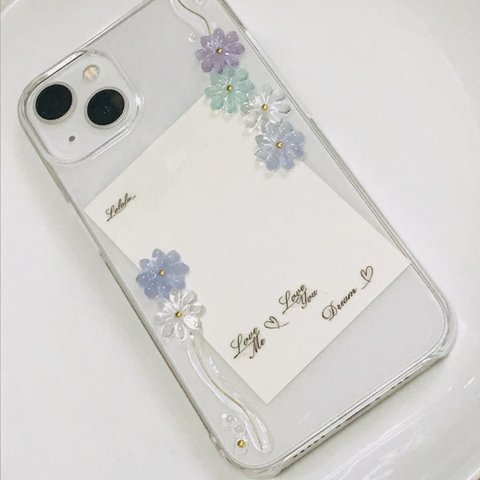 お花のiPhoneケース　フラワースマホケース