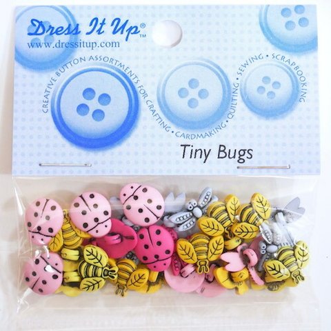 セール　セットボタン　ボタン　マルチプル　バグズ　てんとう虫　蜂　ハチ　トンボ　アメリカ　Dress It Up　輸入　ボタン　海外　buttonset1758