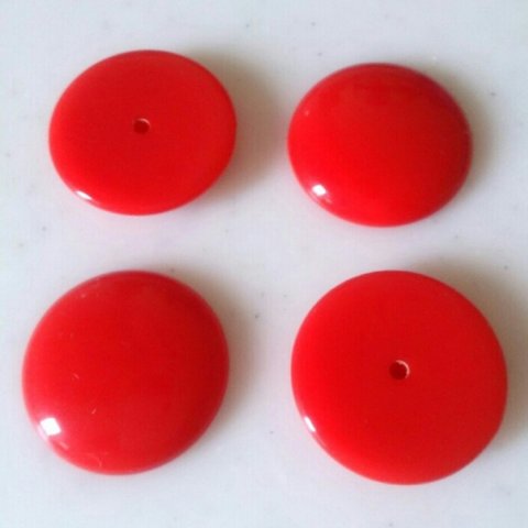 Vintage Red Orange 26mm Cabochons 《5220》