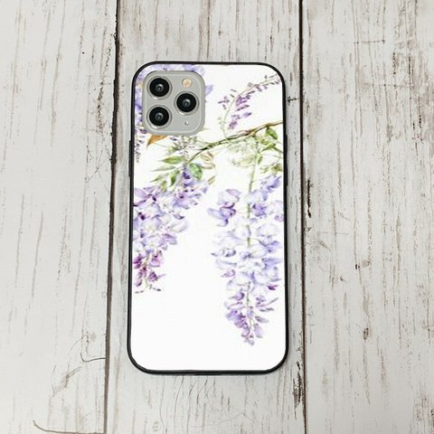 スマホケース10 期間限定 iphoneケース 強化ガラス おしゃれ 北欧 ラベンダー藤　アイフォン　リバティ　かわいい　絵画 iface