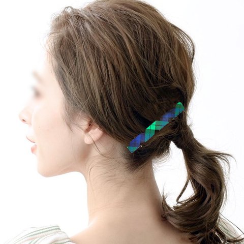 ヘアクリップ　タータン-2　 パール ヘアピン ヘアアクセサリー 上品 かわいい パーティ 結婚式 二次会母の日