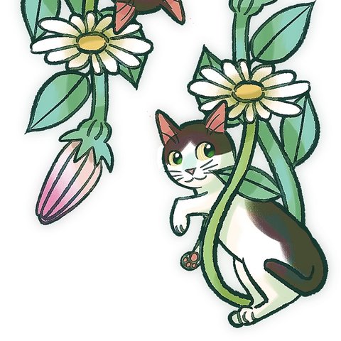 猫のデジタルイラスト