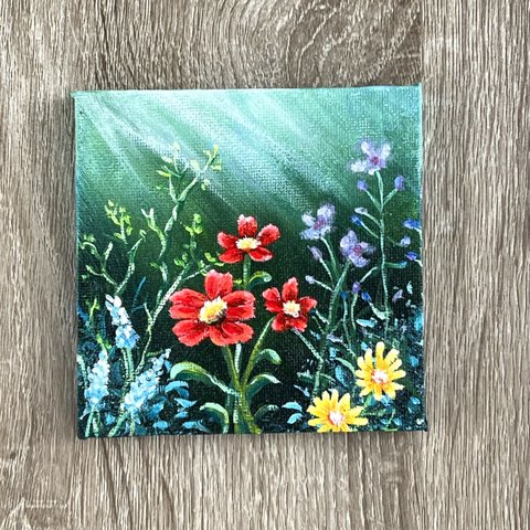 プチキャンバス絵画シリーズ♡アクリル画《原画》✴︎ Forest flowers ✴︎