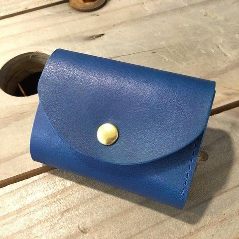 《SALE》ミニマルウォレット(ブルー) コンパクト財布 小さい手のひらサイズ