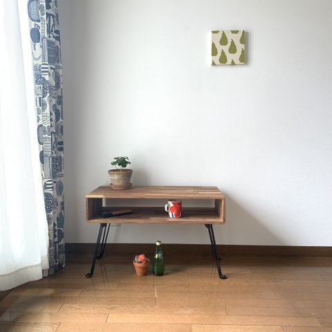 【New】　木目を楽しむ　折りたたみテーブル