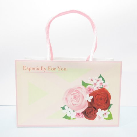 紙袋～かわいいバラのアレンジ～