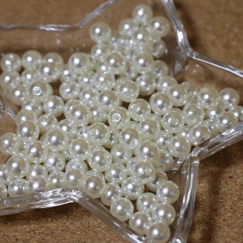 【増量中☆】ガラスパール８ｍｍ30g→40ｇ オフホワイト ピアス イヤリング