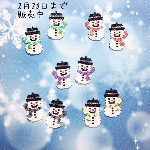 《冬限定》☺︎雪だるまピアス☺︎