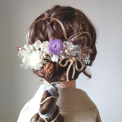 成人式 卒業式 結婚式　髪飾り *  水引 金箔 セット *  #147