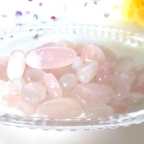 💗浄化🌺強力パワー🌟💗かわいいミルキーピンク🌺ぷっくり大粒✨🩷ローズクォーツ🌺さざれちゃん♪🌺　☆８～２３ｍｍくらい☆　☆１００ｇ☆