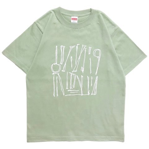 DRAWING・セージグリーン・Tシャツ【2TN-023-SG-W】