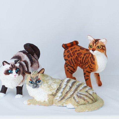 【オーダーメイド】あなたの愛猫の粘土像を造ります
