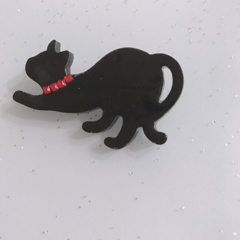 黒猫ブローチ