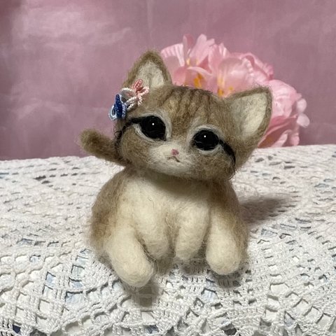 羊毛フェルト　猫ちゃん