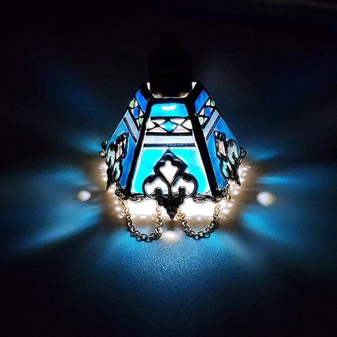 キーホルダー／🕌アラビアン・スチームパンク⚙️／ 魔法部屋の洋燈(ランプ)：美味しい癒し(青緑)