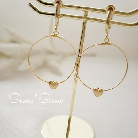 【再販※2】Heart♡matgold Hoop