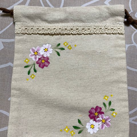 花🌸花　木綿素材の巾着プレゼント