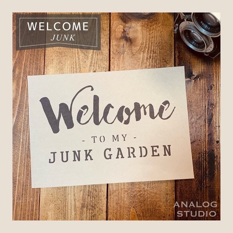 ステンシルシート『WELCOME / JUNK』