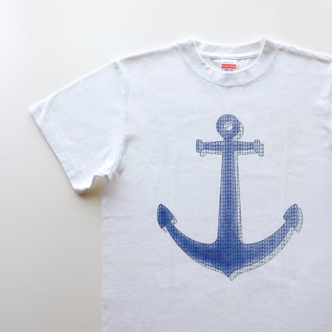 再販 ◆◇  海色の ⚓︎⚓︎⚓︎ / 5.6oz Tシャツ - white - / イカリ アンカー マリン メンズ